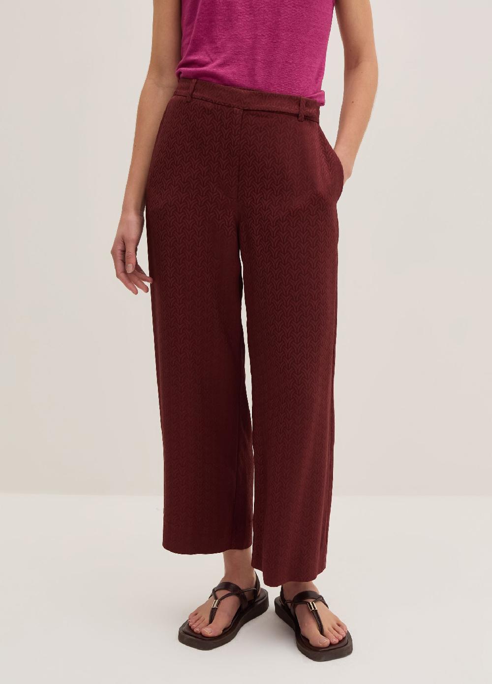 Stefanel Pantalone wide leg in viscosa jacquard Limitato a 3 giorni