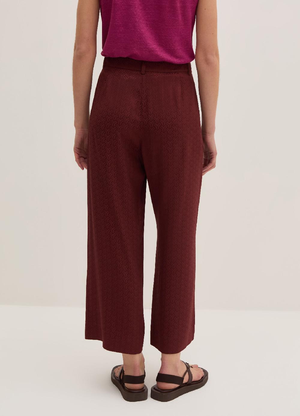 Stefanel Pantalone wide leg in viscosa jacquard Limitato a 3 giorni