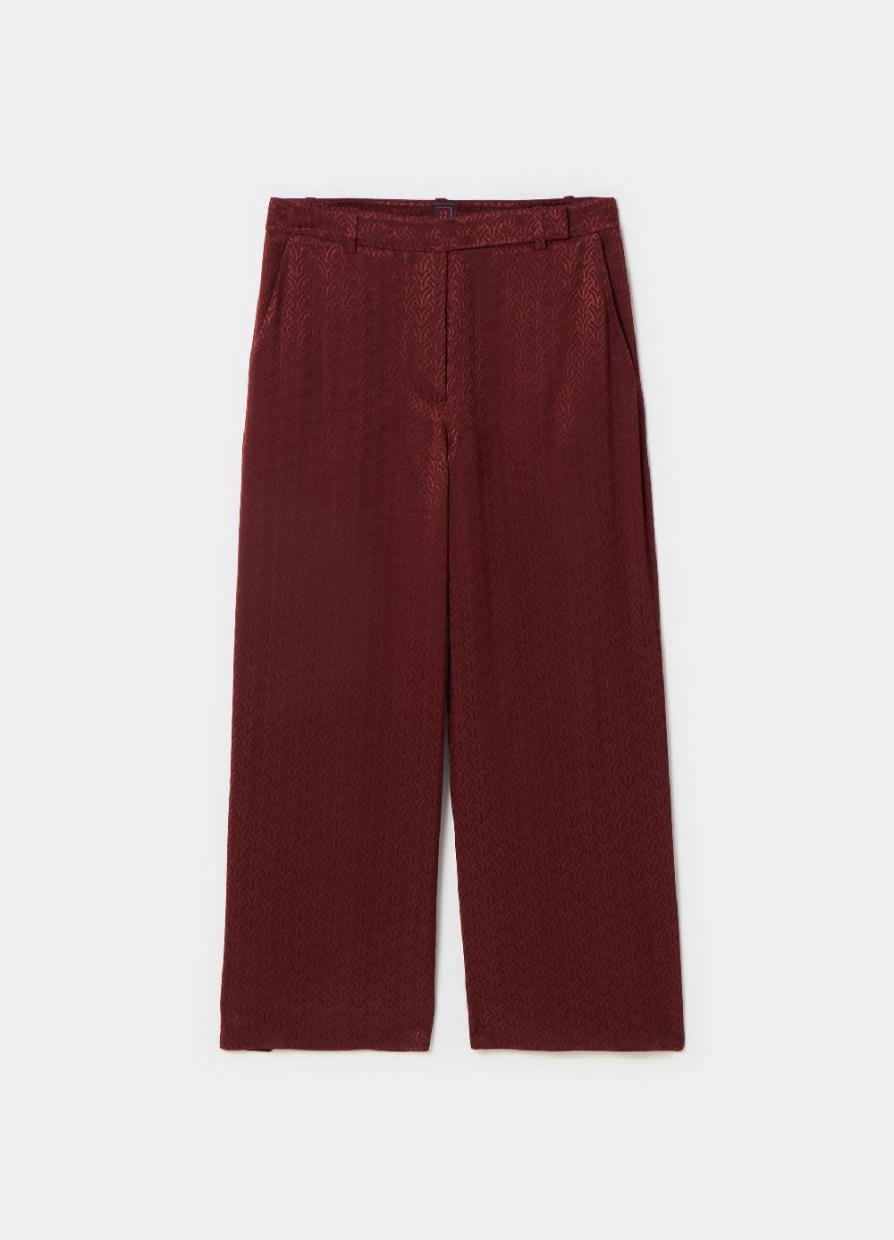 Stefanel Pantalone wide leg in viscosa jacquard Limitato a 3 giorni