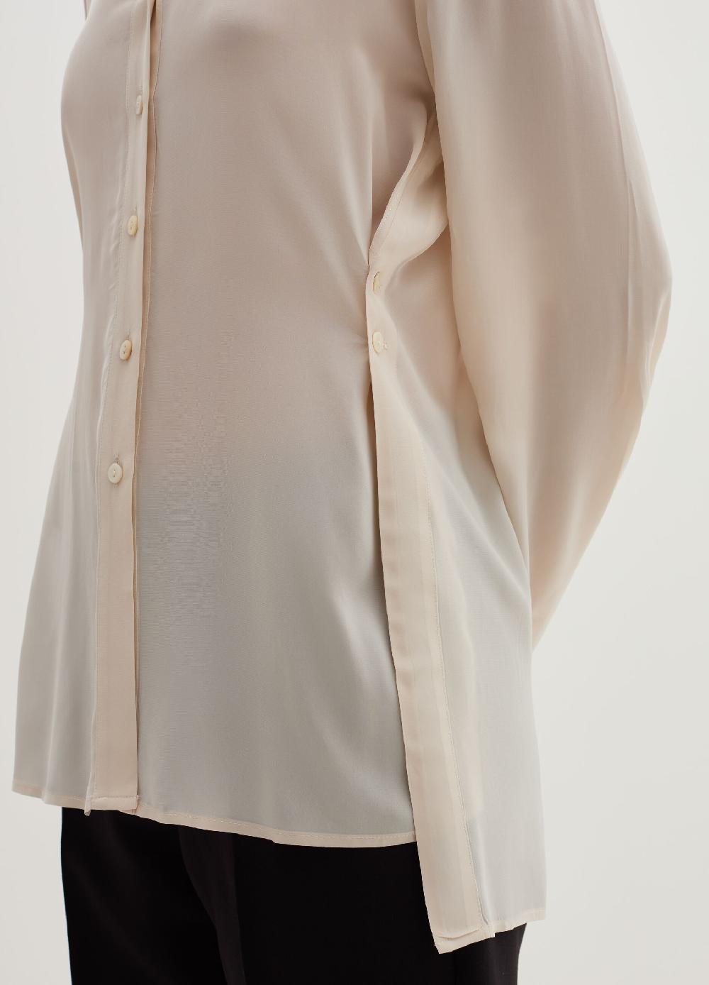 Stefanel Camicia in crêpe de chine collo alla coreana Duty-free