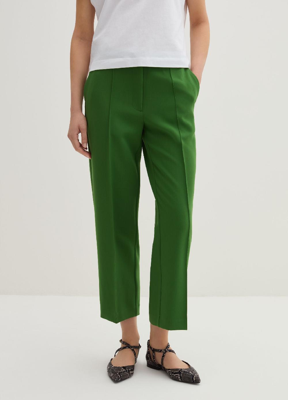 Stefanel Pantalone a sigaretta crop in crêpe doppia 50% di sconto per tempo limitato