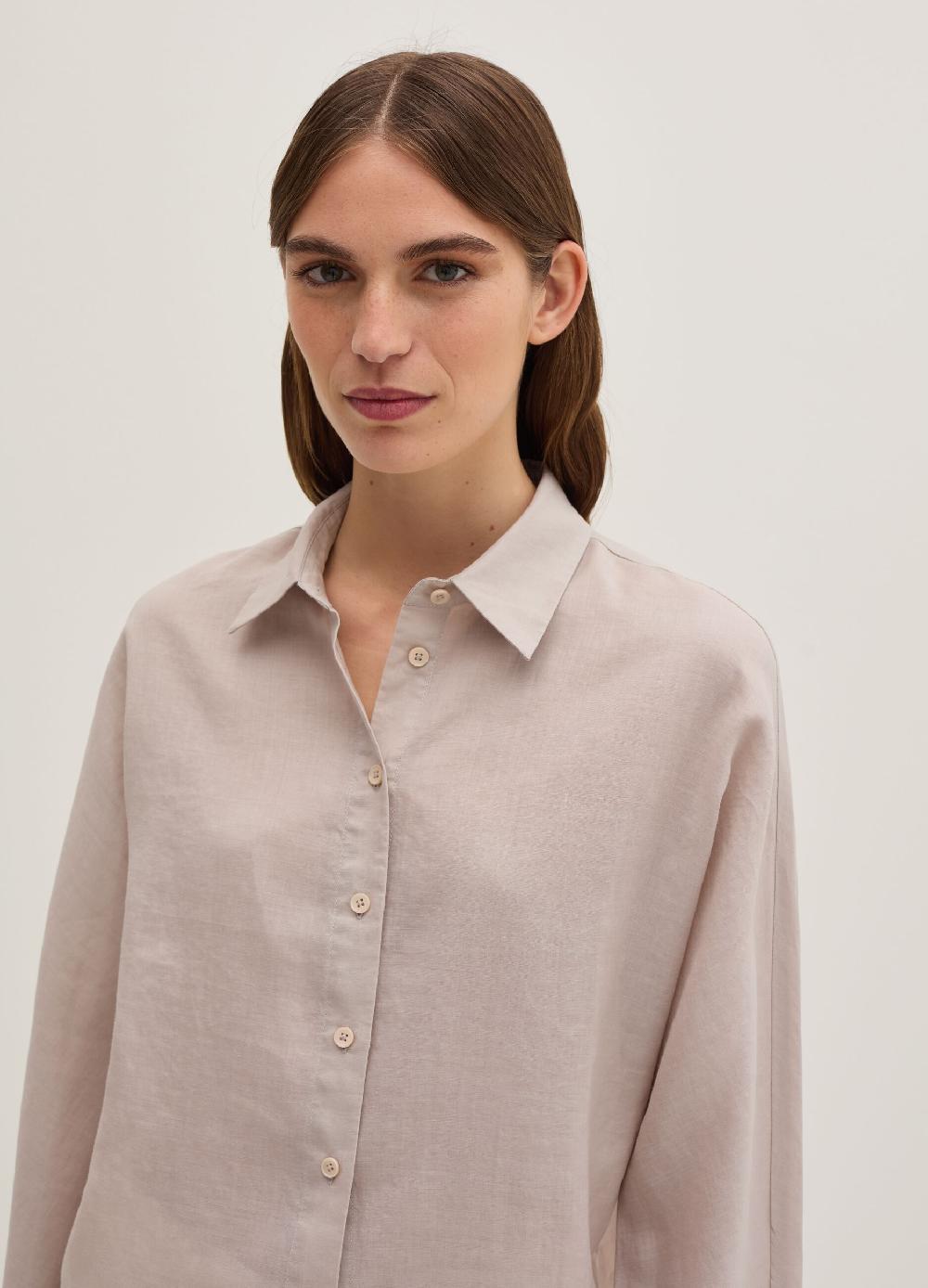 Stefanel Camicia in ramie tinta unita Sconti questo mese