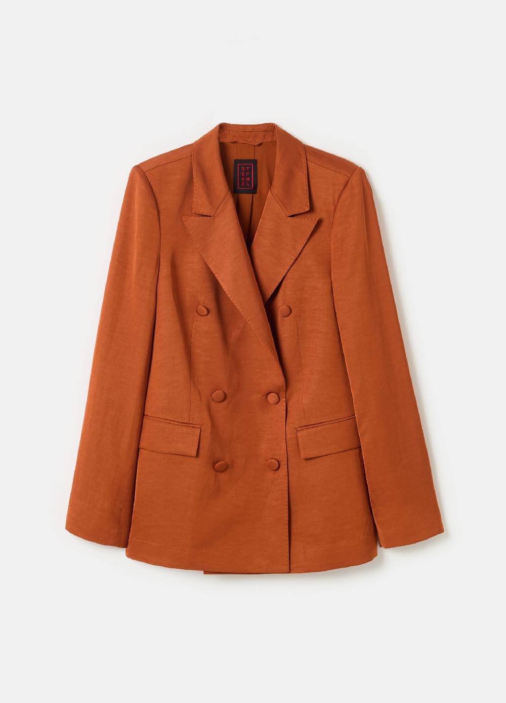 Stefanel Blazer doppiopetto in satin 2025
