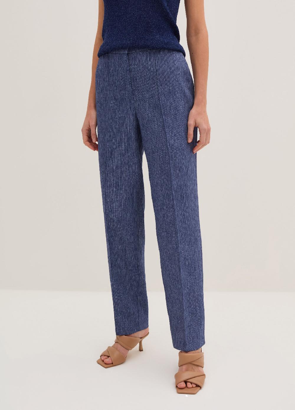 Stefanel Pantalone carrot fit con trama natte Italy