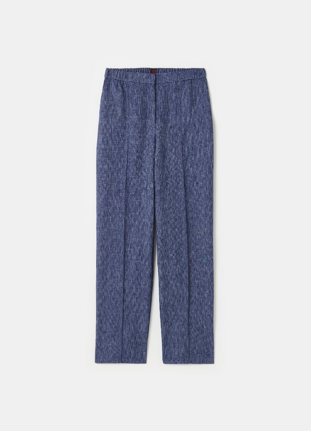 Stefanel Pantalone carrot fit con trama natte Italy