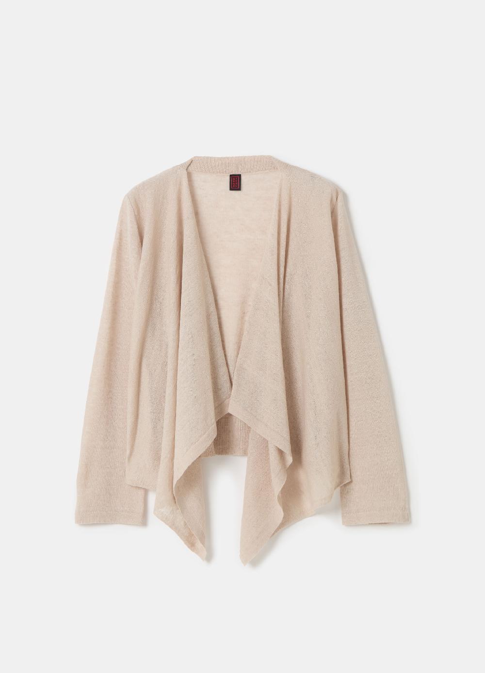 Stefanel Cardigan aperto in misto lino Vendita