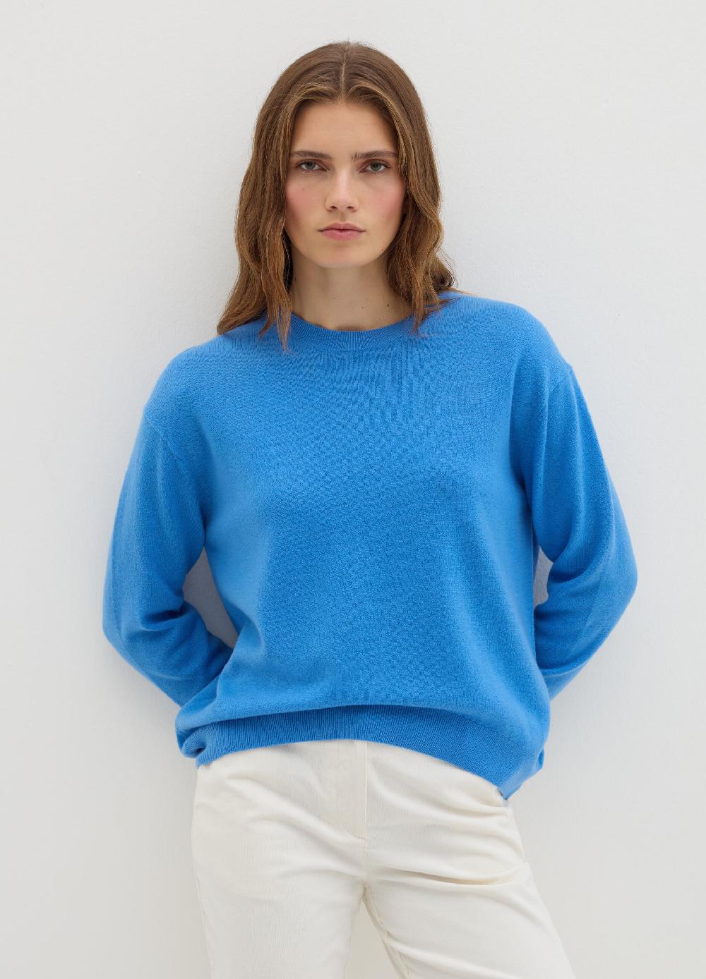Stefanel Pullover girocollo in lana cardata Consegna Veloce