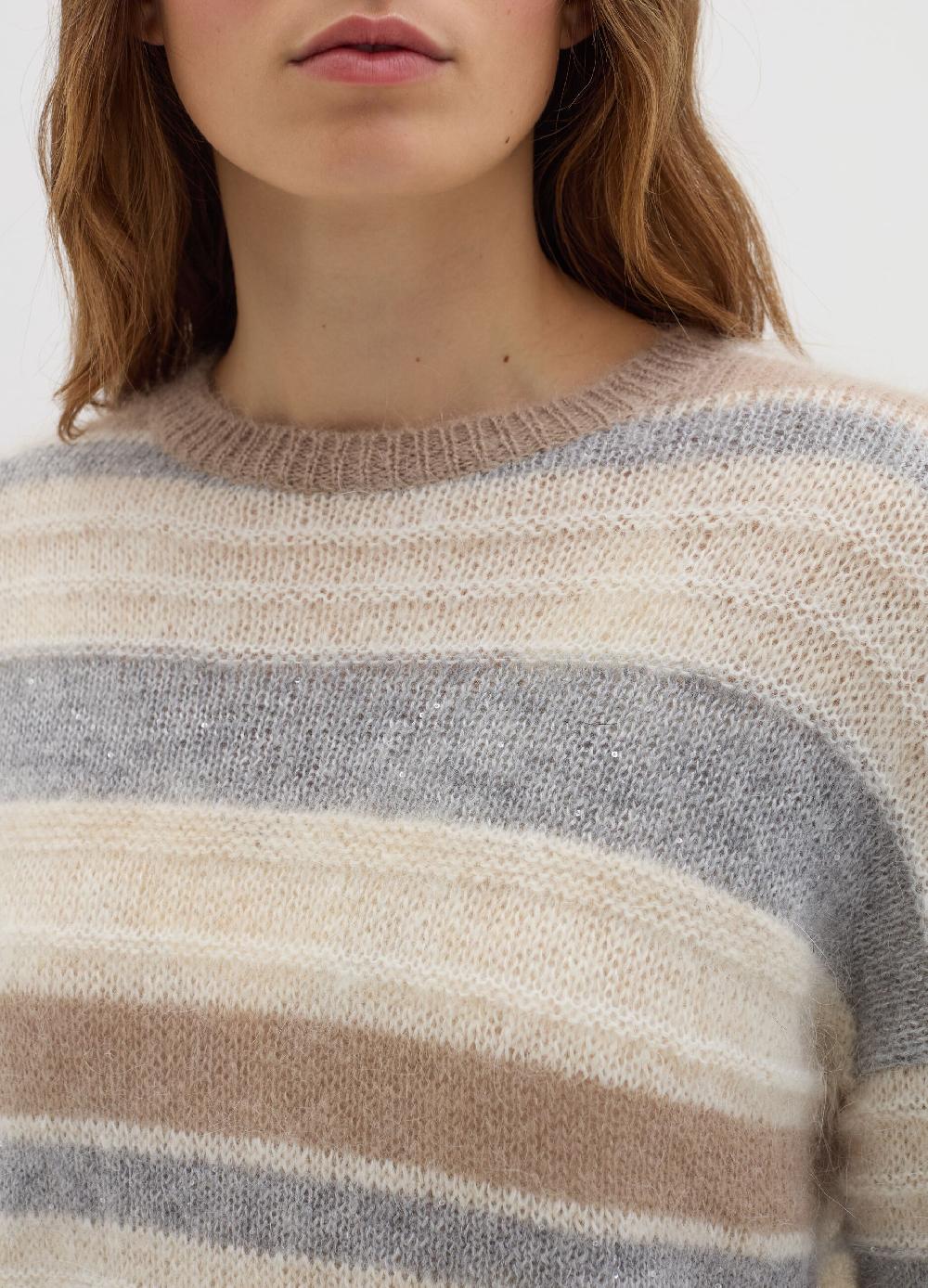 Stefanel Maglia rigata con micro paillettes Convenienza