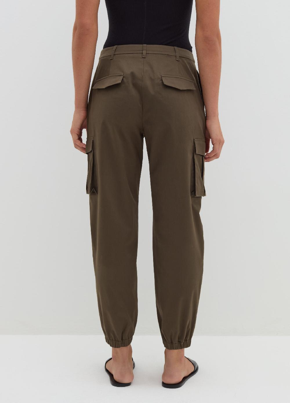 Stefanel Pantalone cargo in cotone satin Presa