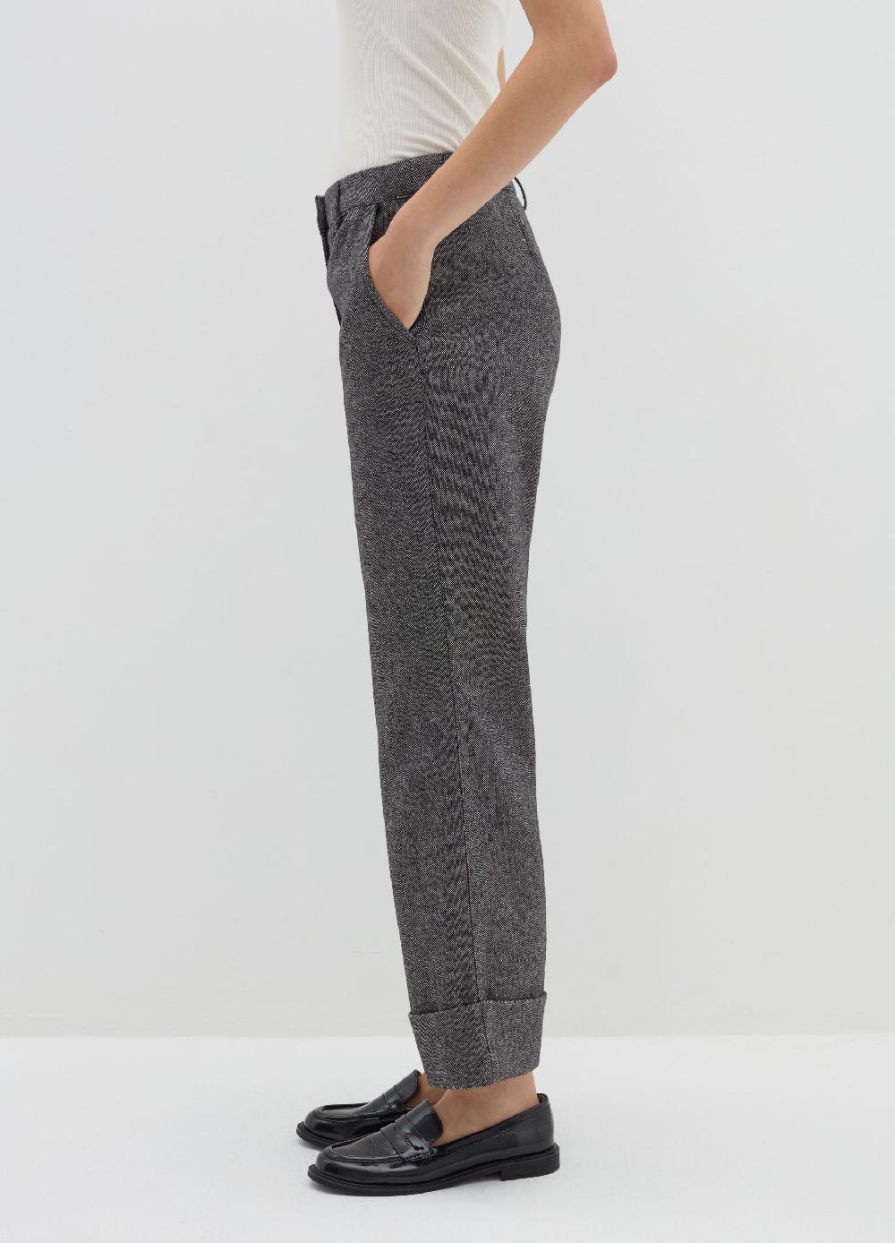 Stefanel Pantalone a gamba larga in tweed Offerta