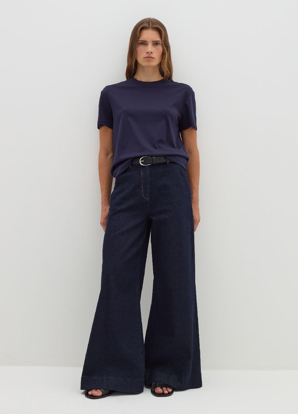 Stefanel T-shirt in jersey con scollo rotondo Economico