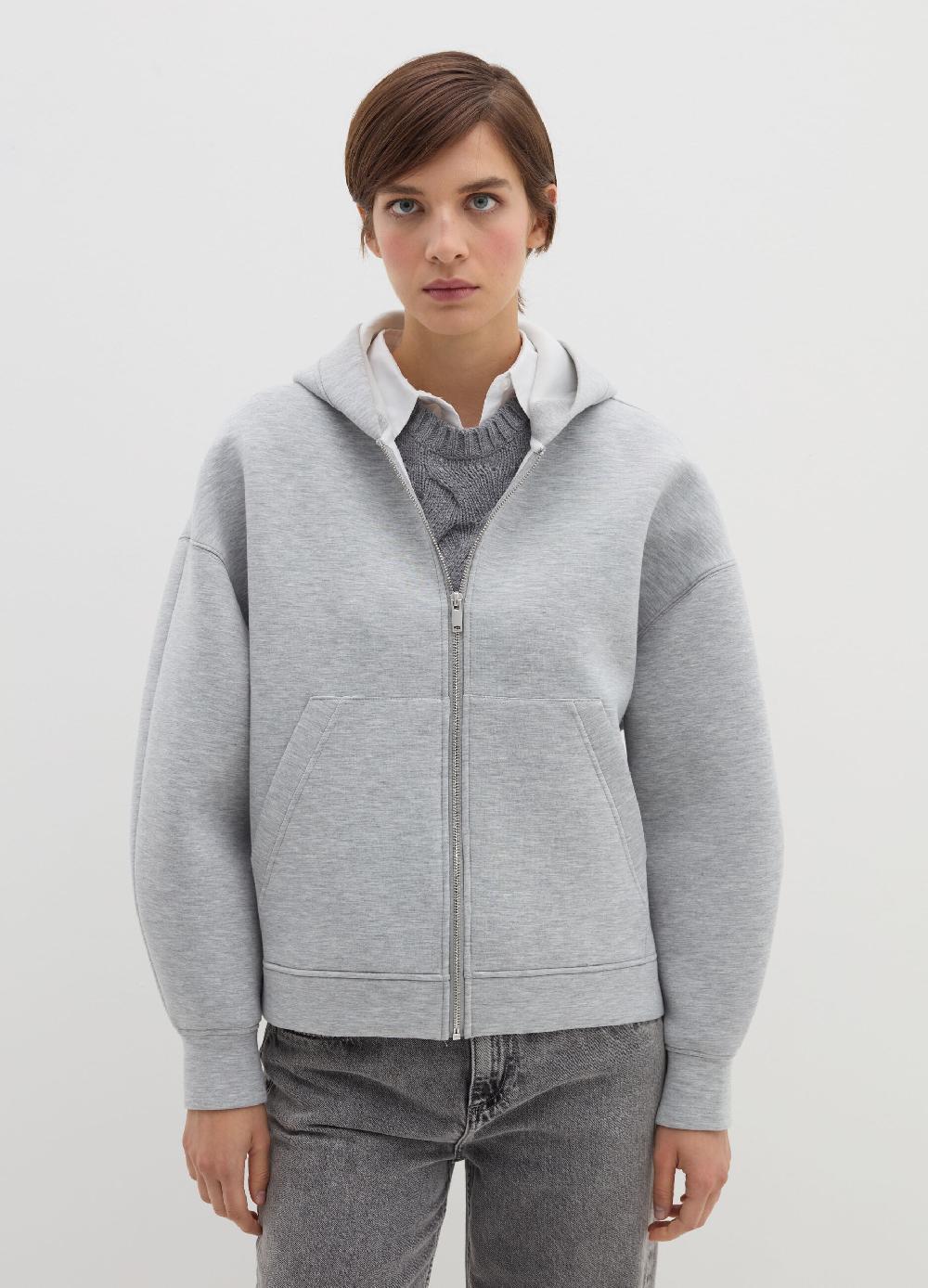 Stefanel Felpa over con cappuccio e zip Vendita Calda