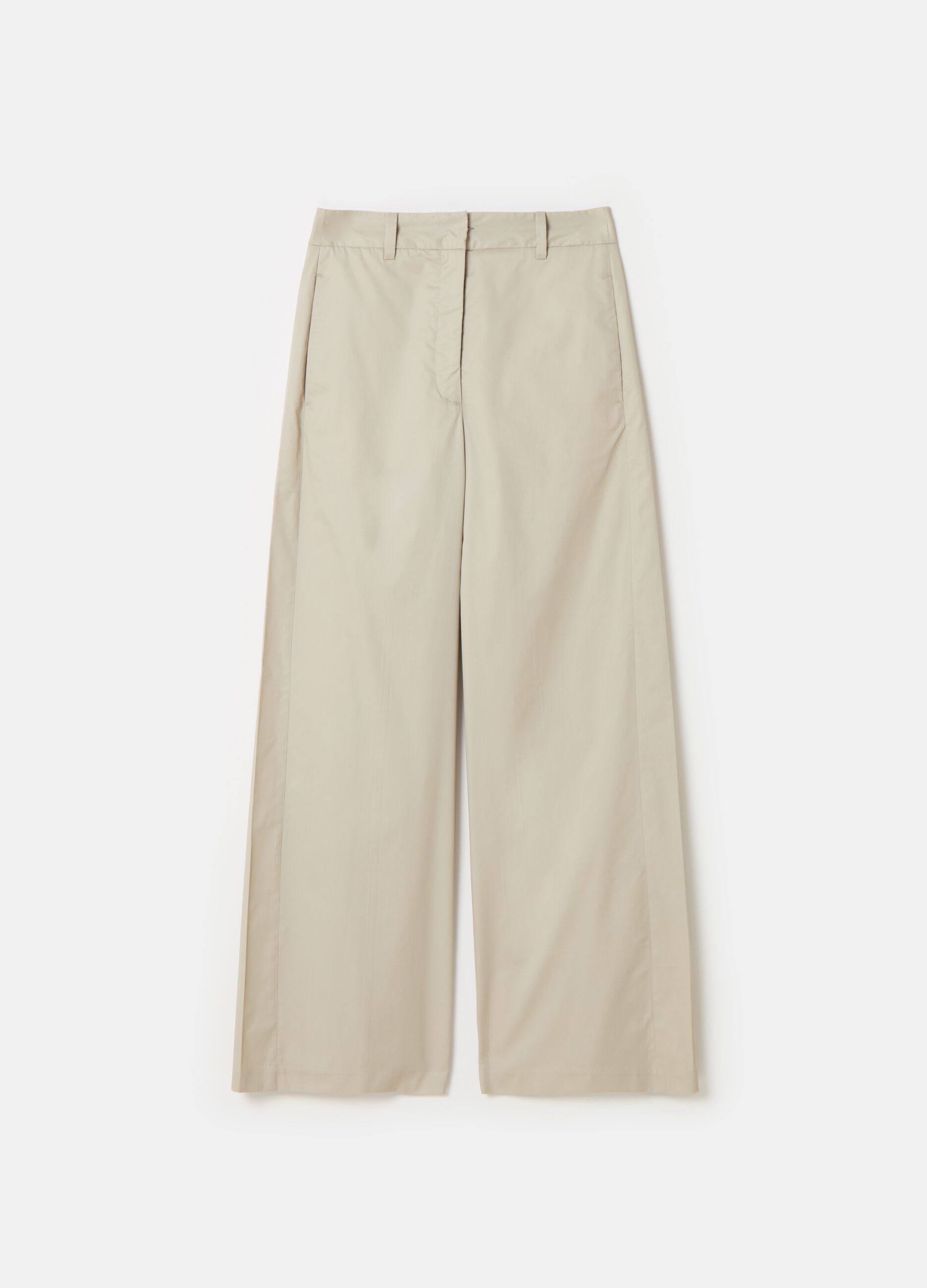 Stefanel Pantalone straight fit in satin Offerta speciale