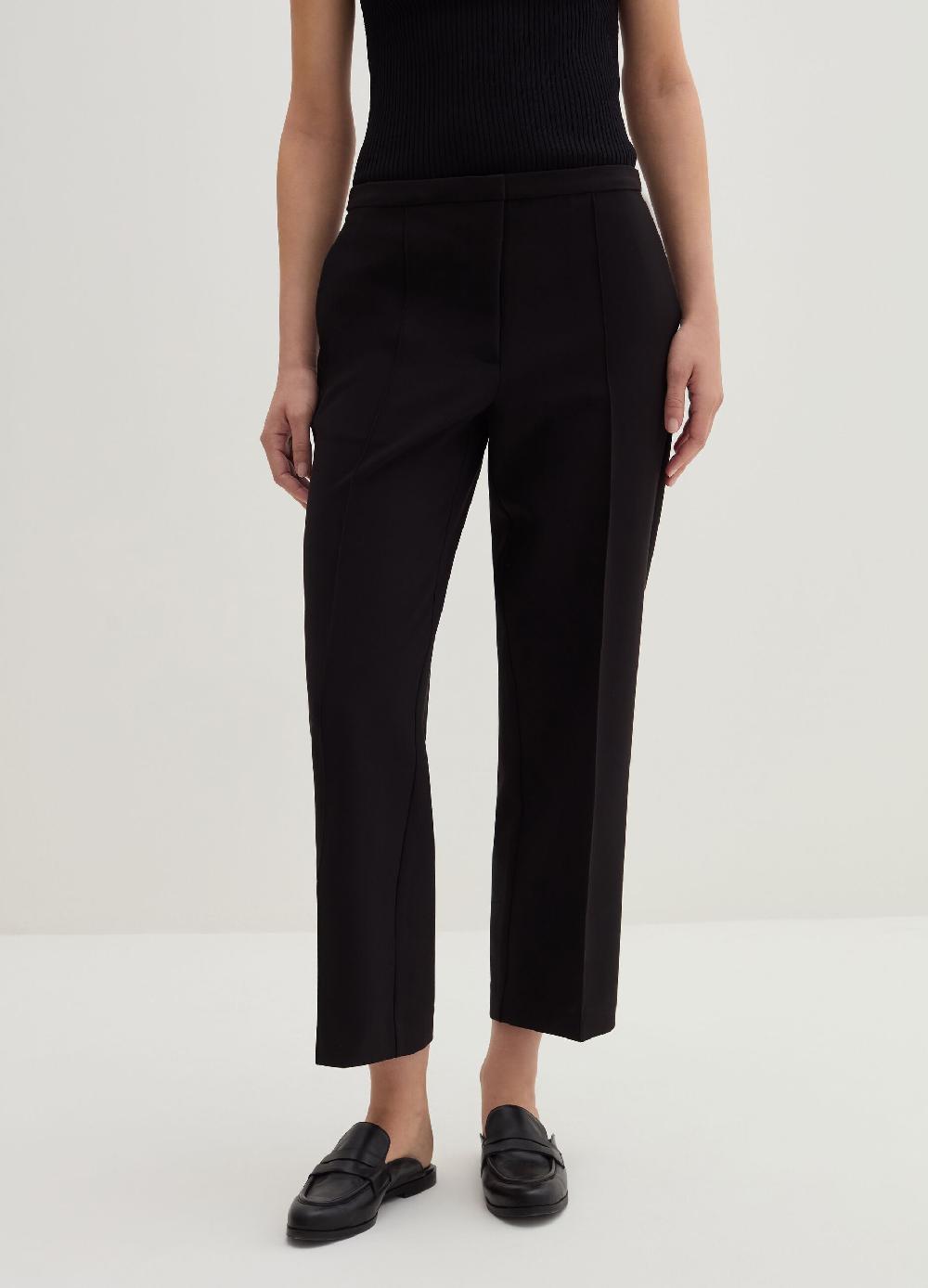 Stefanel Pantalone a sigaretta crop in crêpe doppia Flash Sale