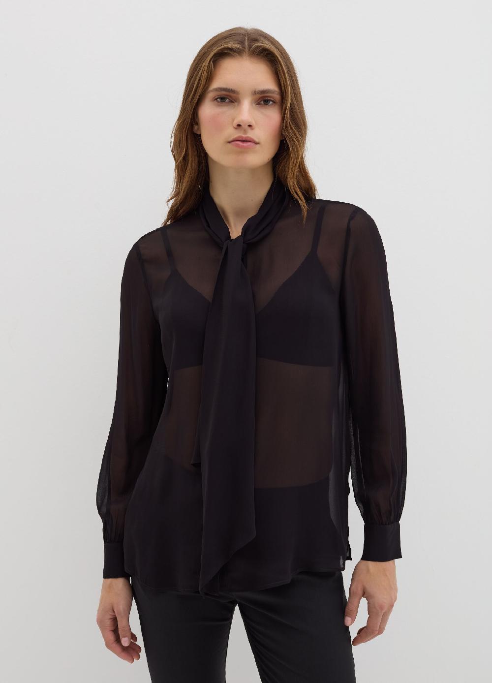 Stefanel Blusa in georgette con foulard Cyber Monday