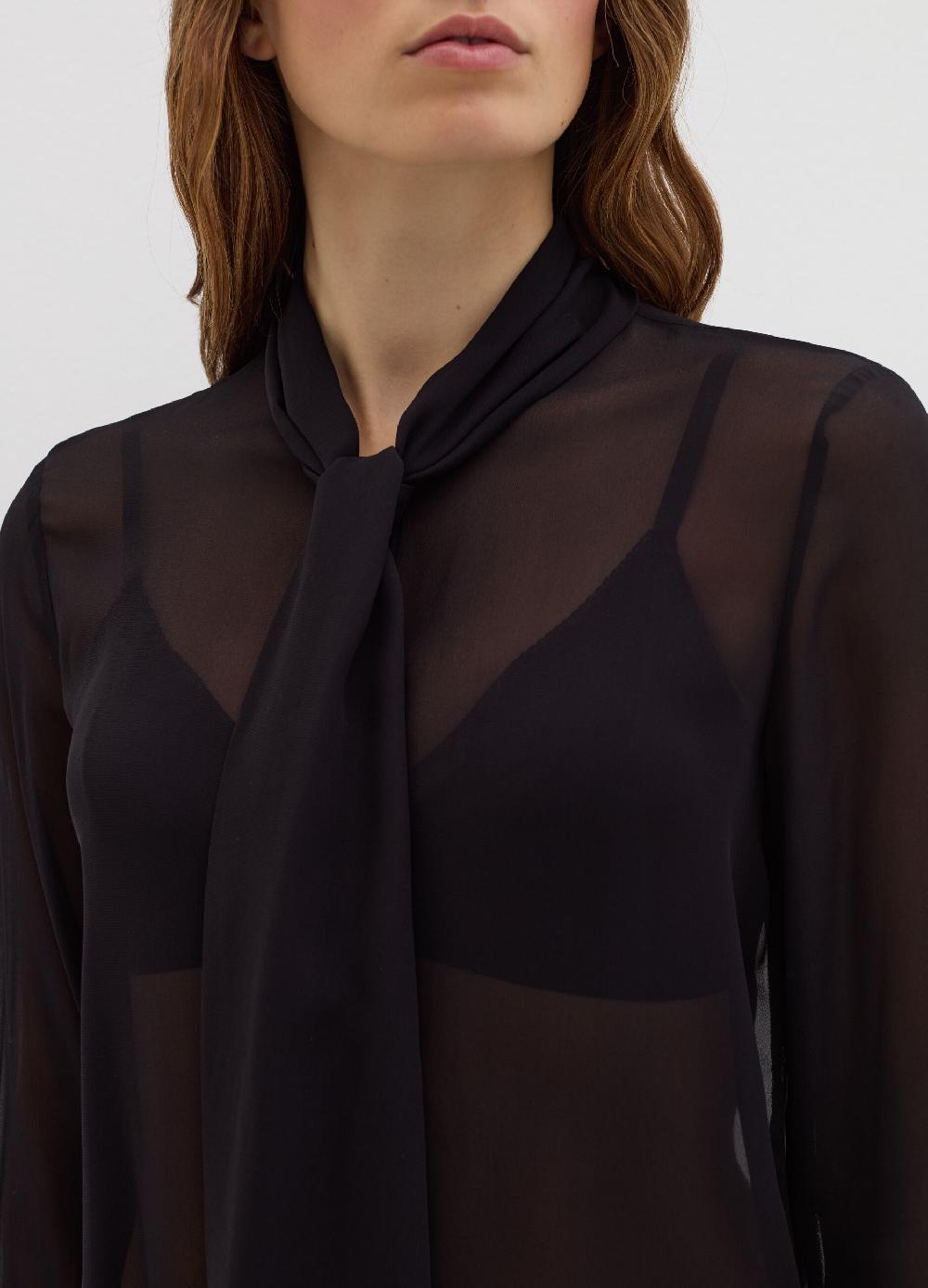 Stefanel Blusa in georgette con foulard Cyber Monday