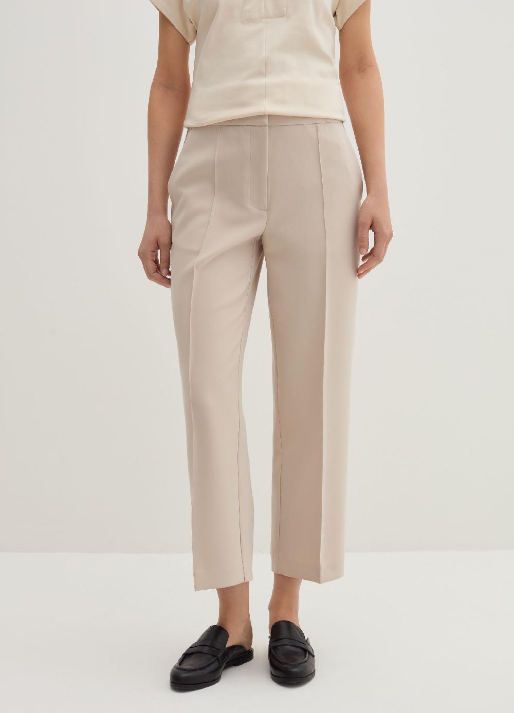 Stefanel Pantalone a sigaretta crop in crêpe doppia Vendita calda