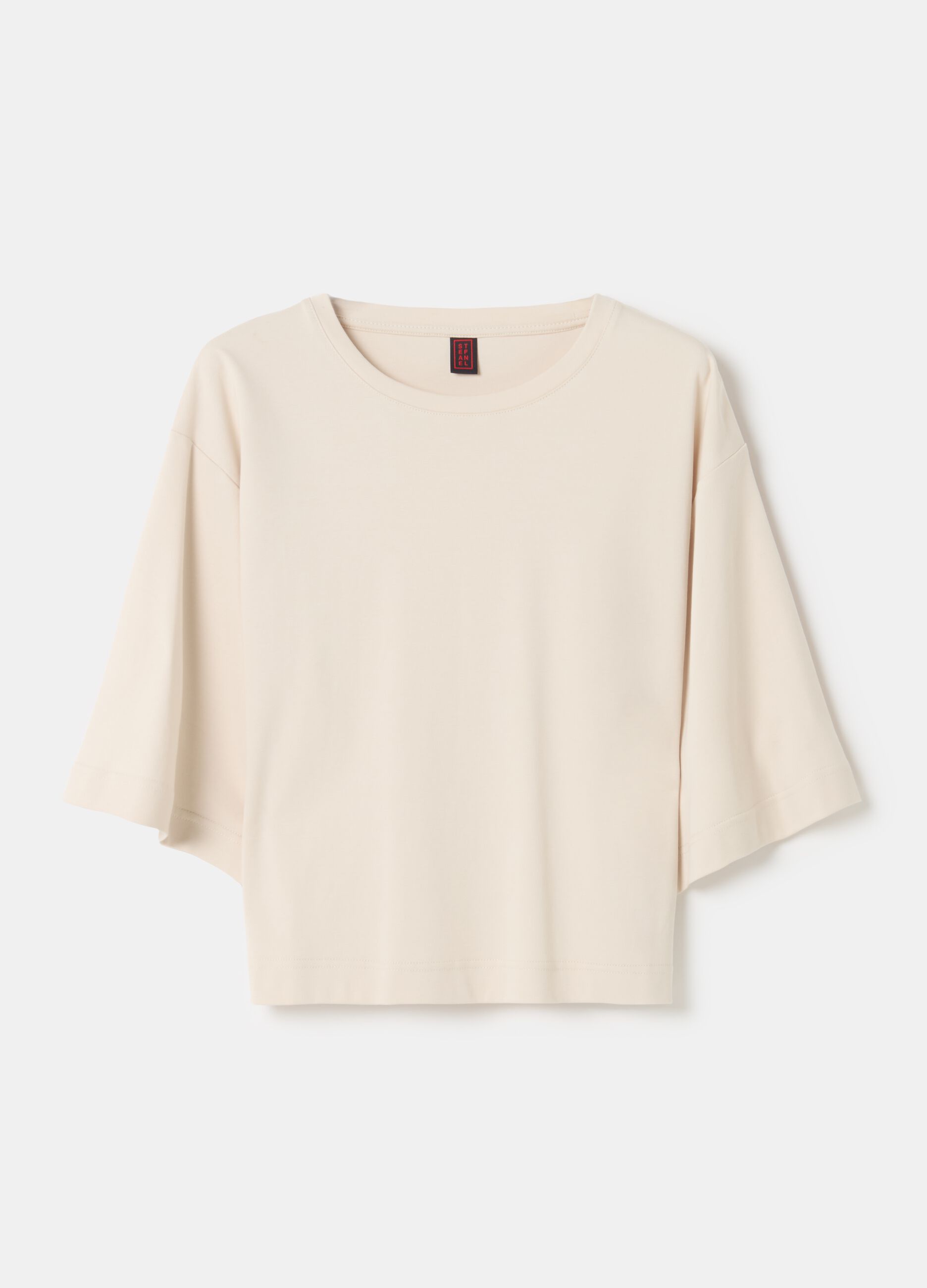Stefanel T-shirt boxy fit in cotone Offerte esclusive