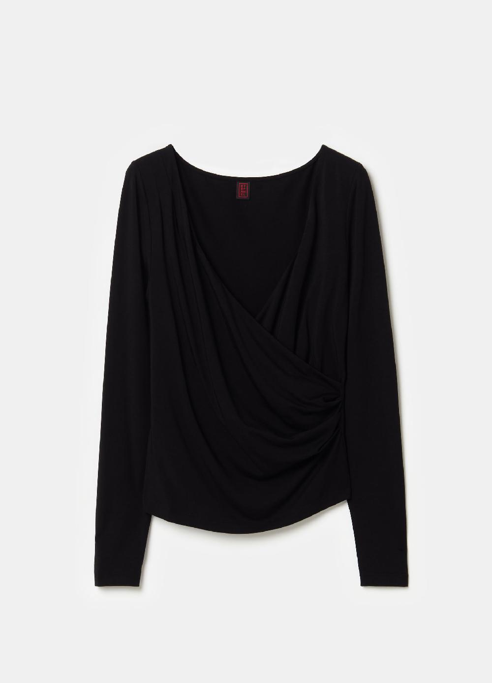 Stefanel T-shirt scollo a V con incrocio Lightning offer