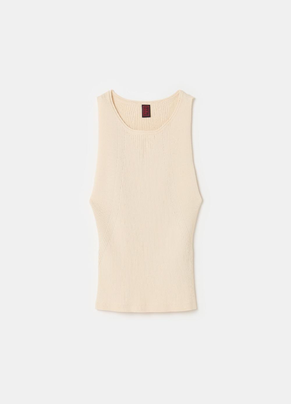 Stefanel Tank top in crêpe a coste piatte Nuovi prodotti
