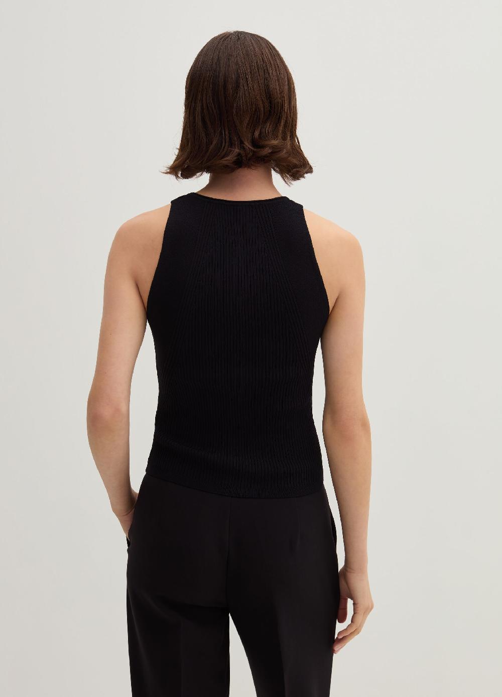 Stefanel Tank top in crêpe a coste piatte Offerte giornaliere