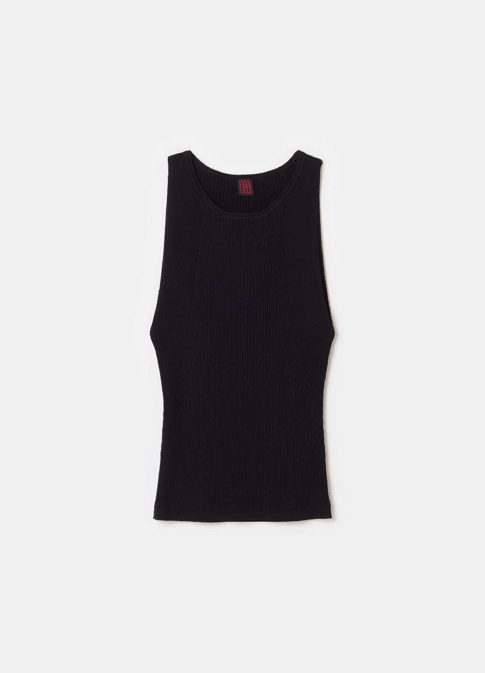 Stefanel Tank top in crêpe a coste piatte Offerte giornaliere