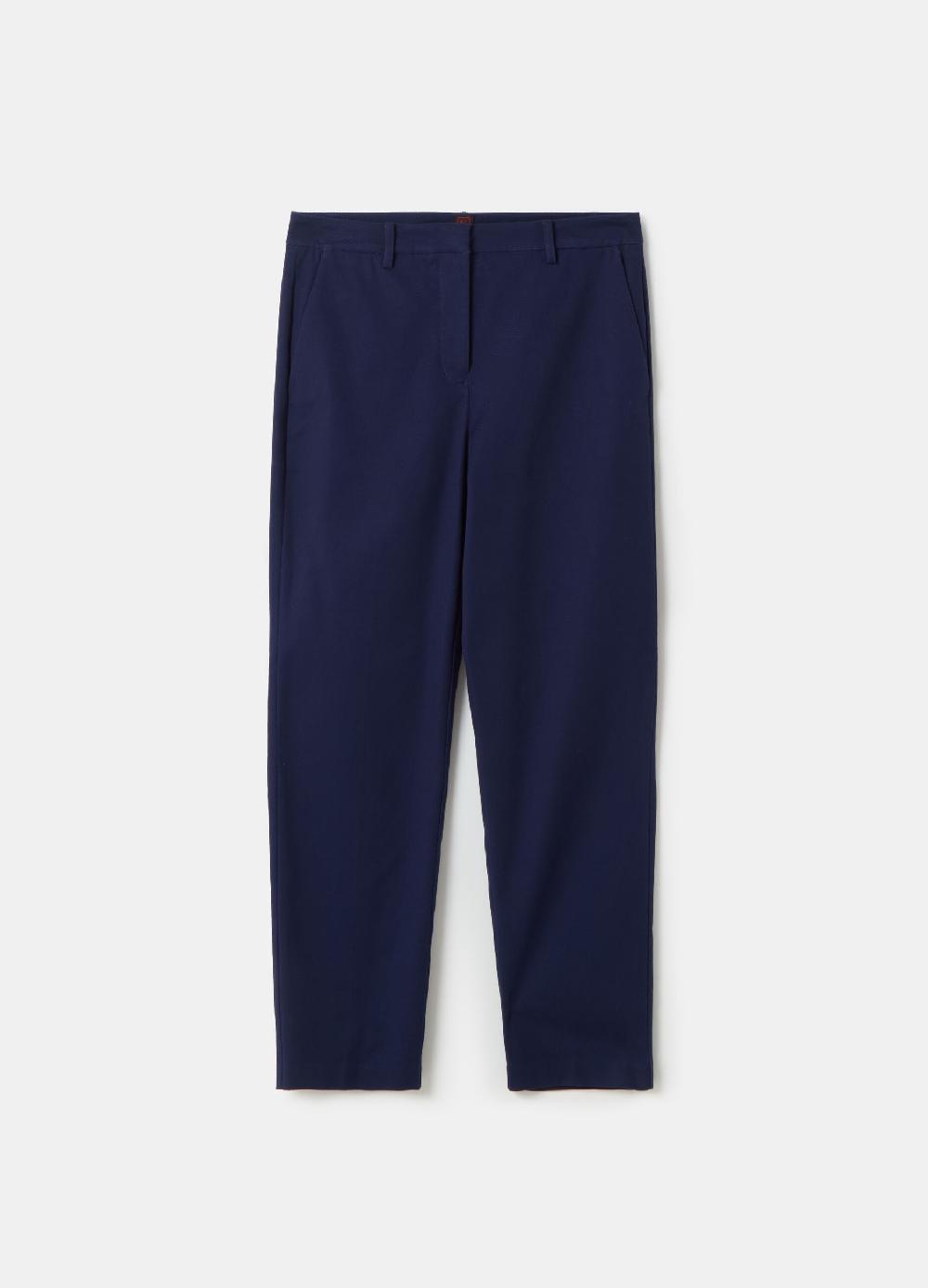 Stefanel Pantalone crop a sigaretta in twill stretch Prezzo basso