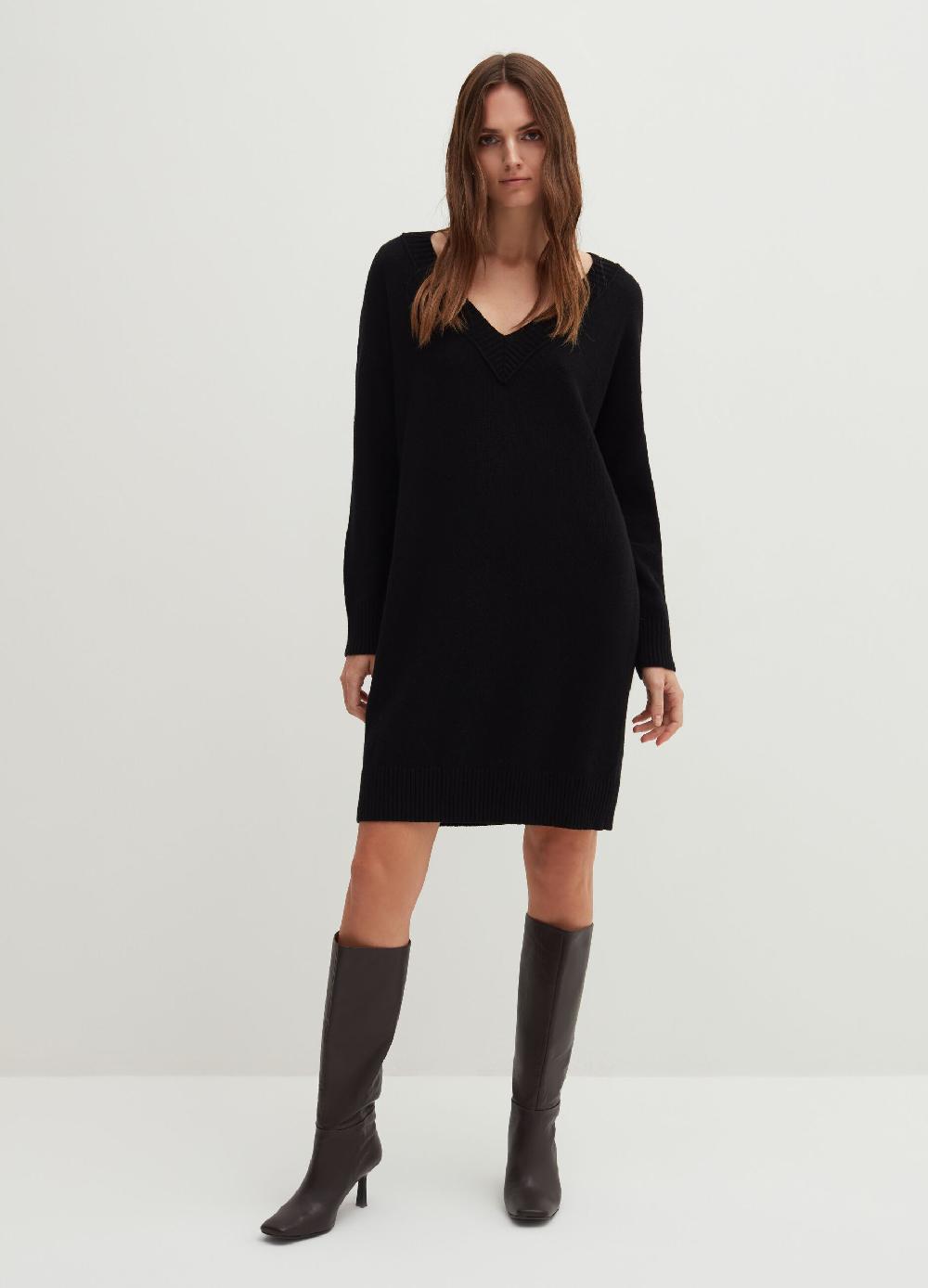 Stefanel Vestito corto in lana viscosa e cashmere Sostegno trimestrale