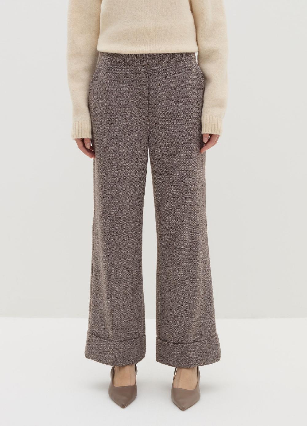 Stefanel Pantalone straight fit a spina di pesce Super sconto
