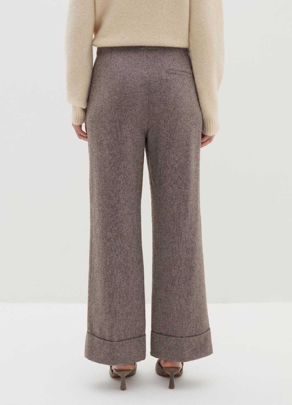 Stefanel Pantalone straight fit a spina di pesce Super sconto