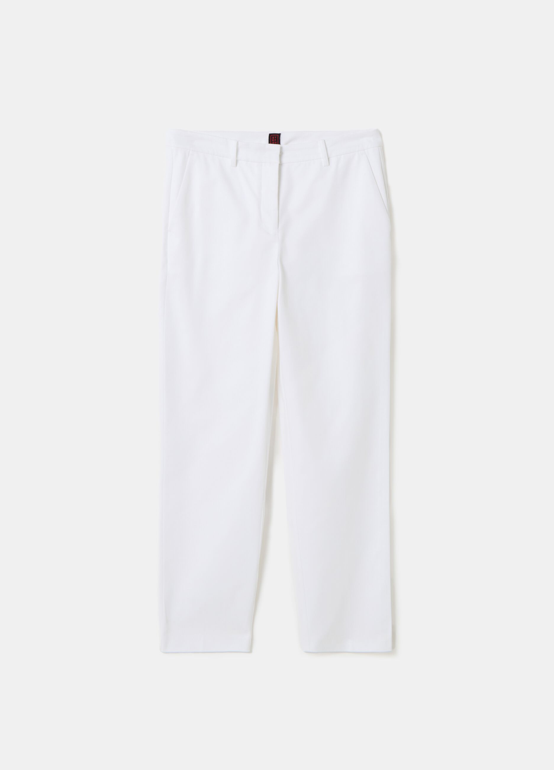 Stefanel Pantalone crop a sigaretta in twill stretch Italy