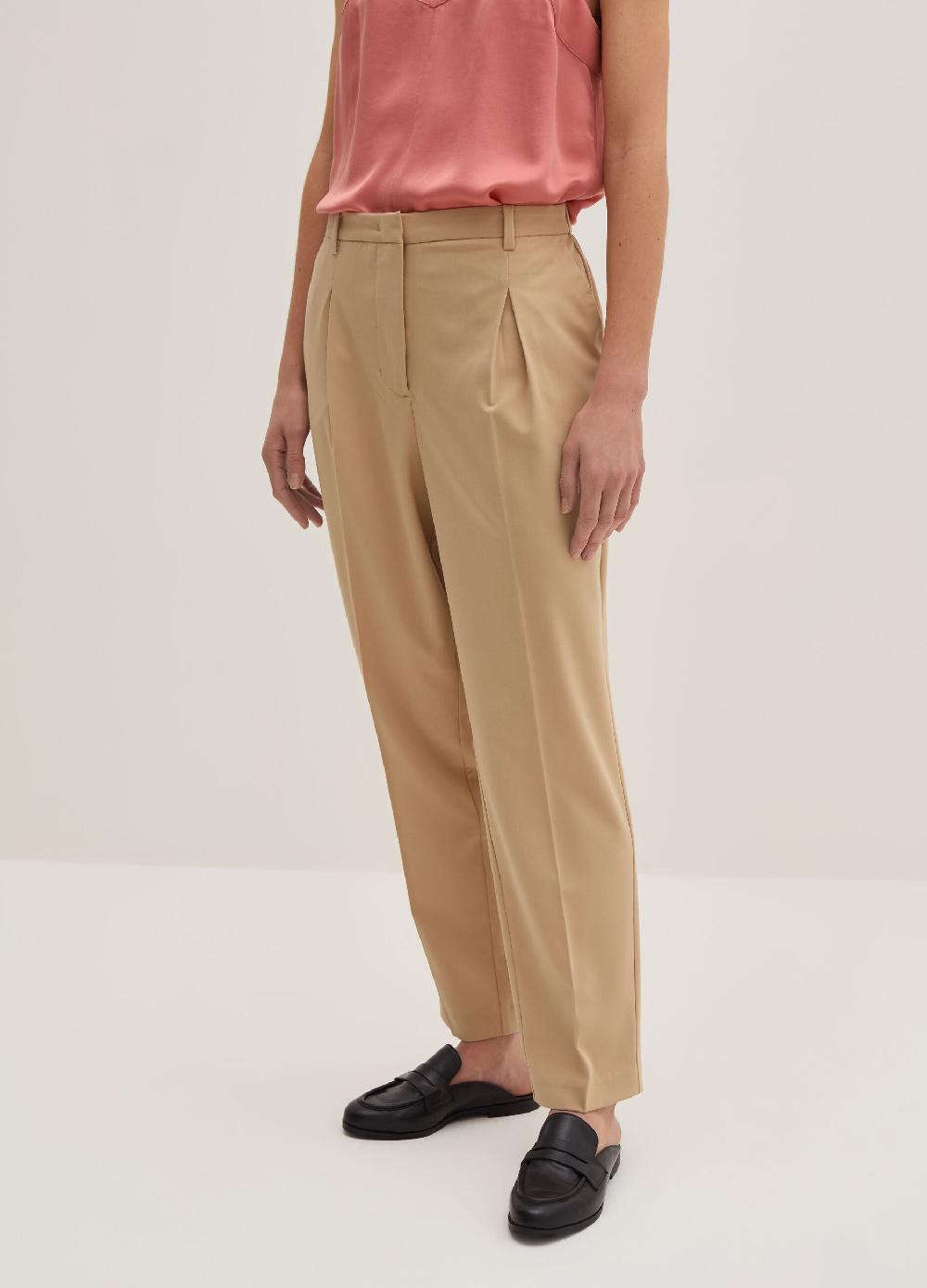 Stefanel Pantalone a sigaretta in gabardina con pinces Italia