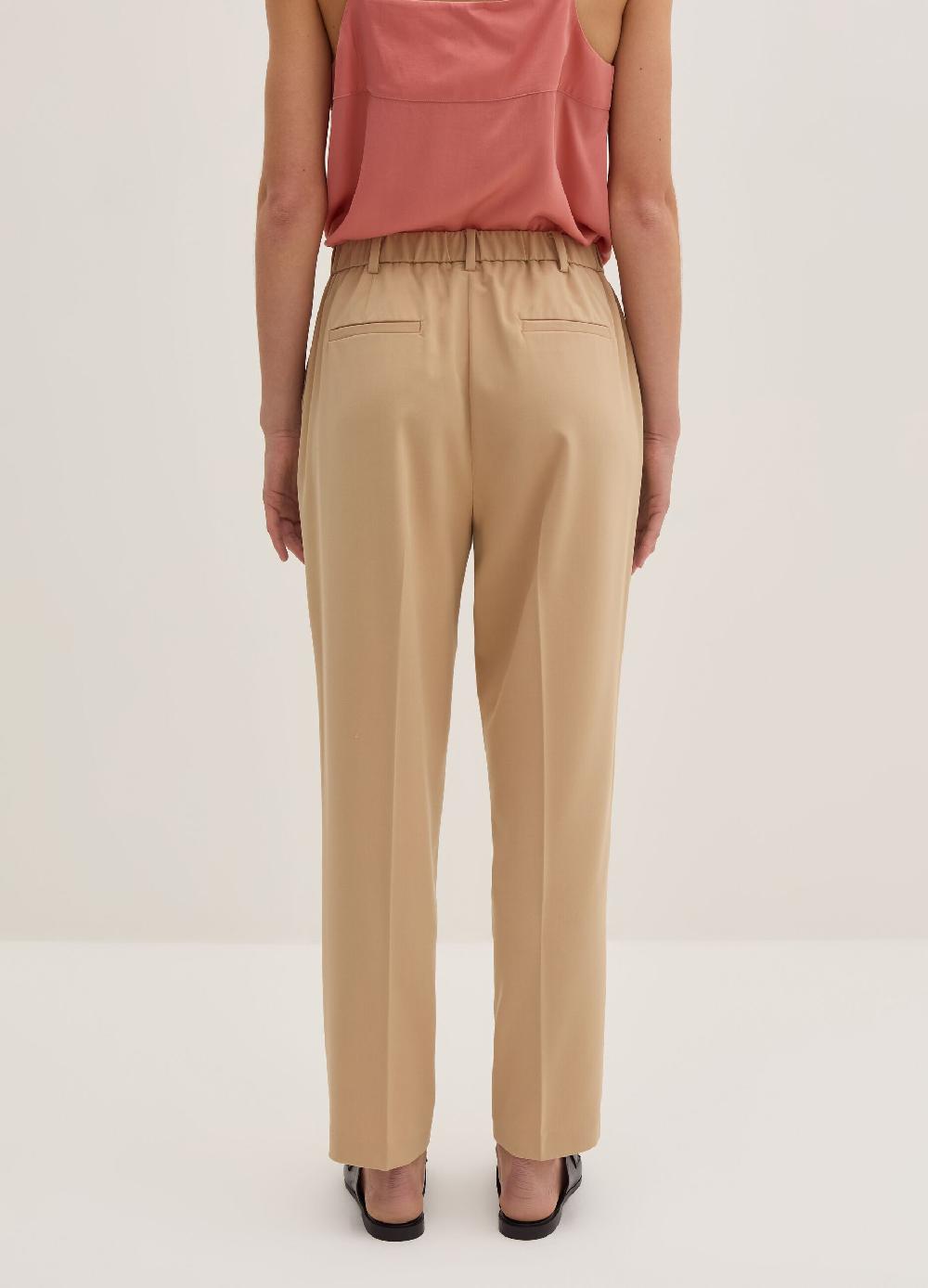 Stefanel Pantalone a sigaretta in gabardina con pinces Italia