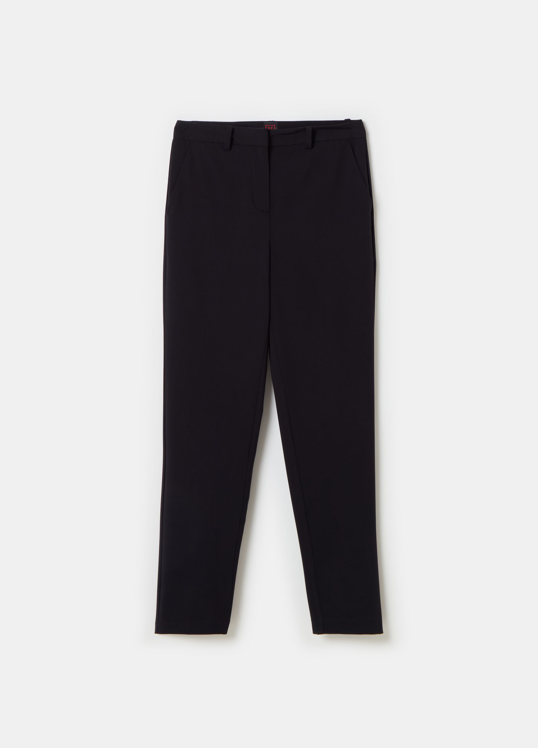 Stefanel Pantalone a sigaretta in gabardina stretch In Linea