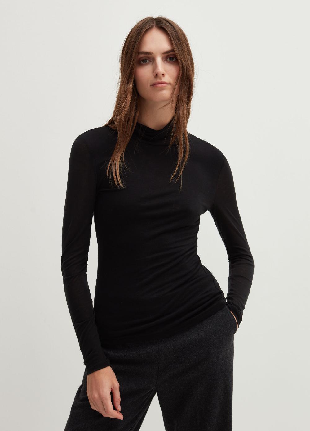 Stefanel T-shirt a maniche lunghe con collo alto Qualità