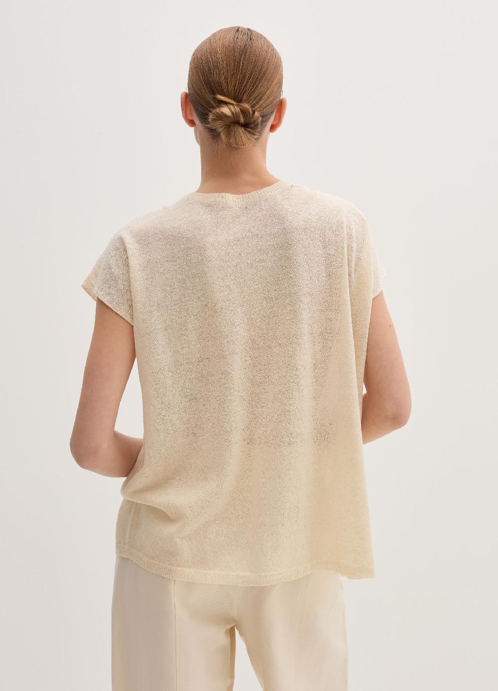 Stefanel Maglia in misto lino con coulisse Spedizione Gratuita