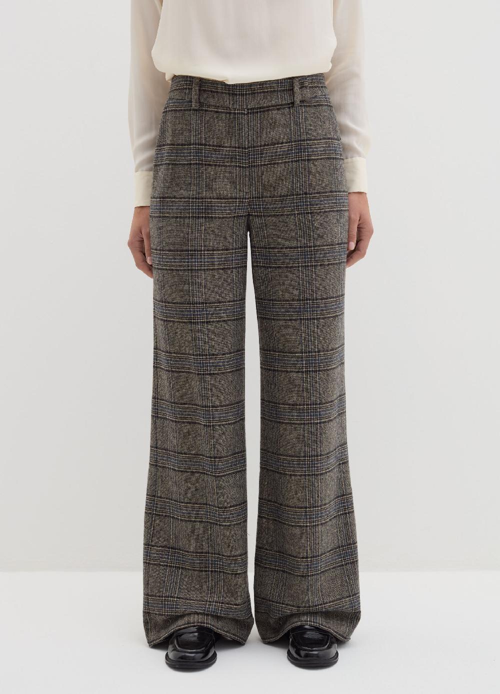 Stefanel Pantalone palazzo fantasia tartan Pezzi Unici