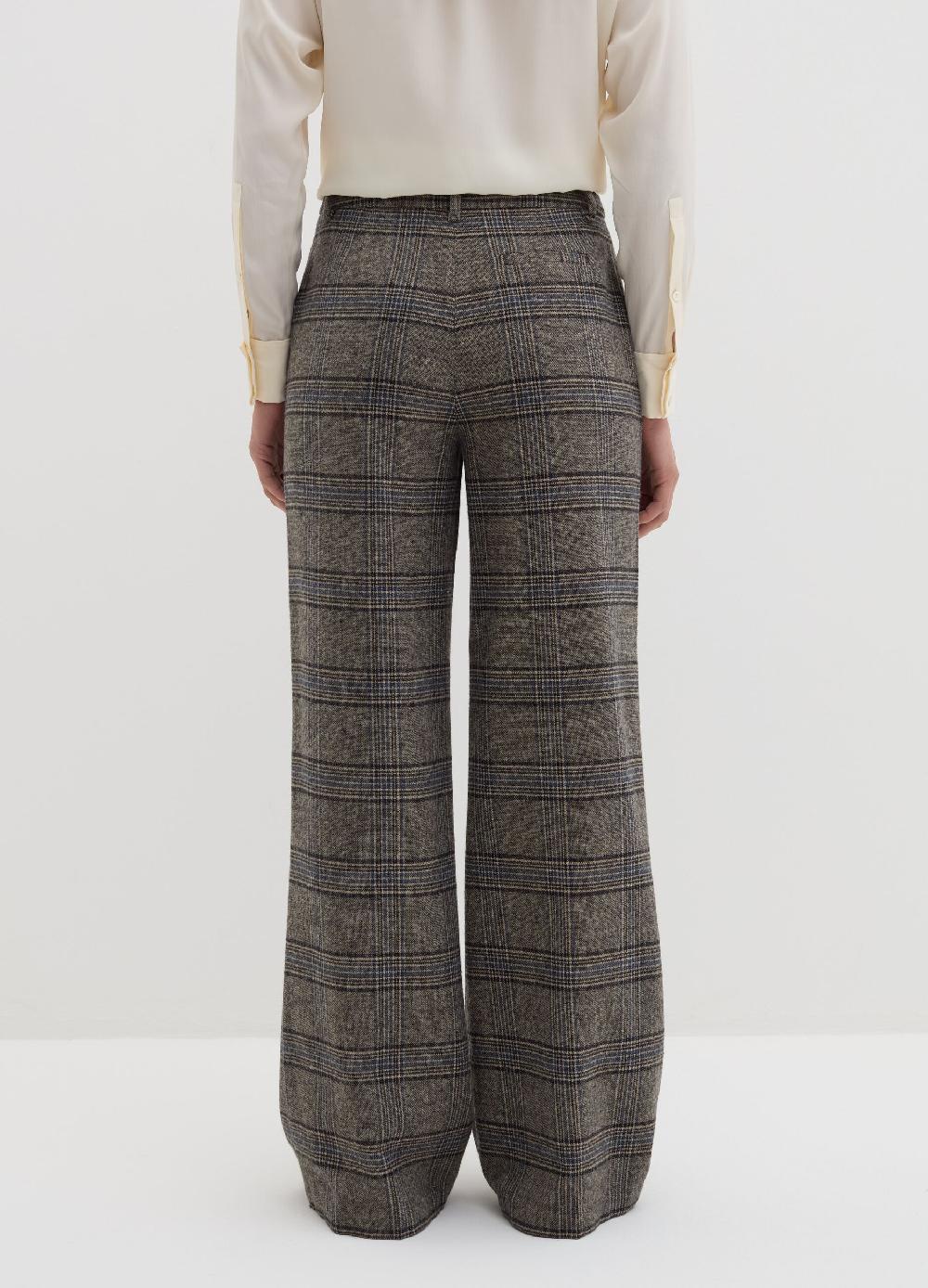 Stefanel Pantalone palazzo fantasia tartan Pezzi Unici