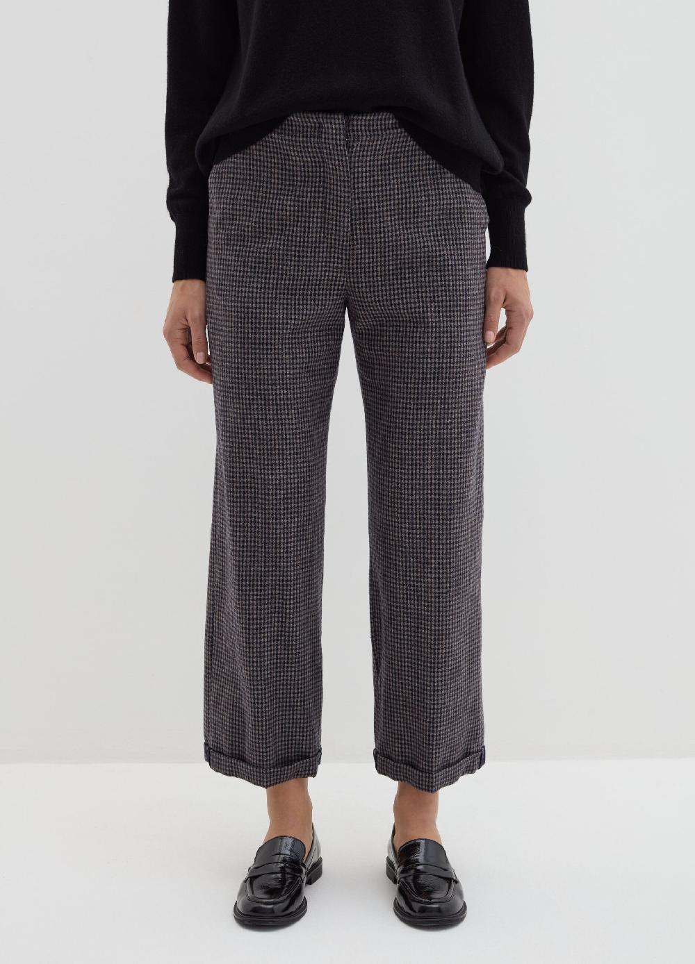 Stefanel Pantalone cropped a sigaretta fantasia check Convenienza