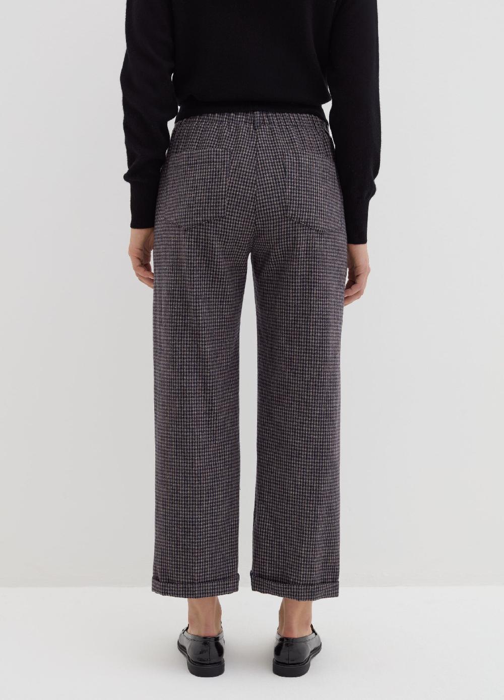 Stefanel Pantalone cropped a sigaretta fantasia check Convenienza