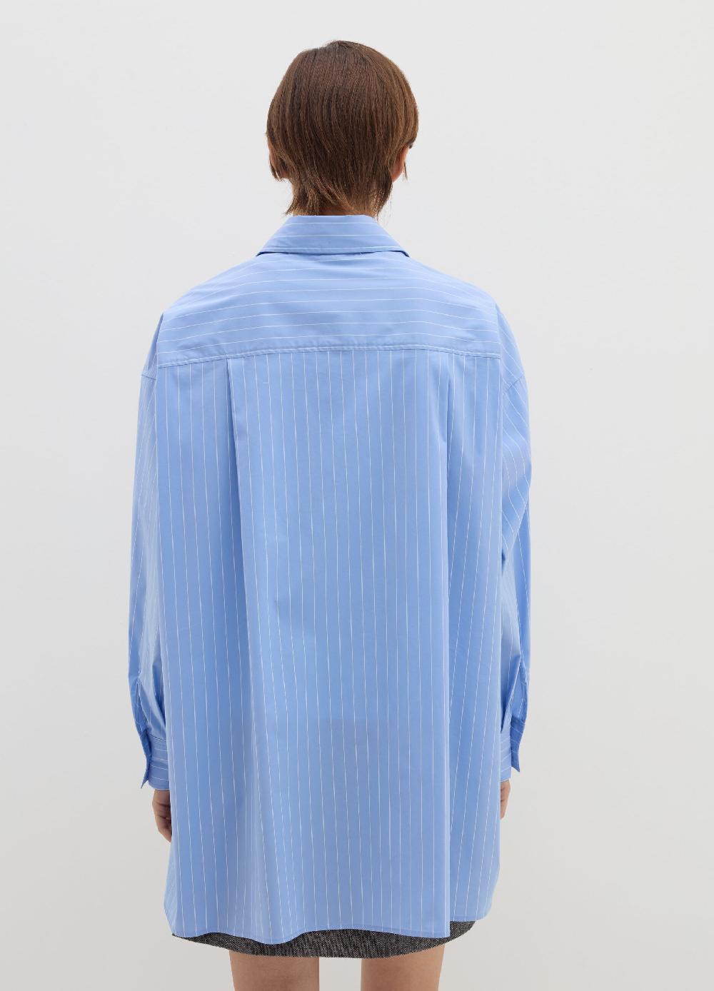 Stefanel Camicia gessata oversize in popeline Economico