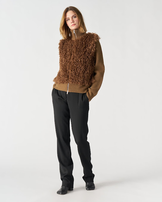 Suoli Bomber Zip Davanti In Pelliccia Qualità Garantita