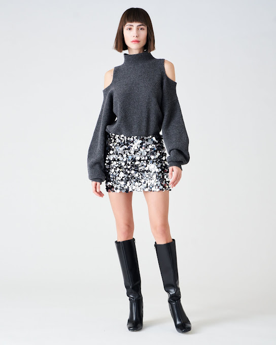 Suoli Minigonna In Macro Paillettes Online