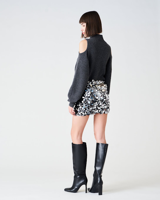 Suoli Minigonna In Macro Paillettes Online