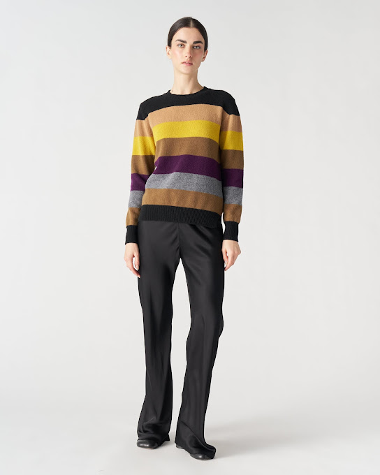 Suoli Girocollo In Maglia Riga Multicolor