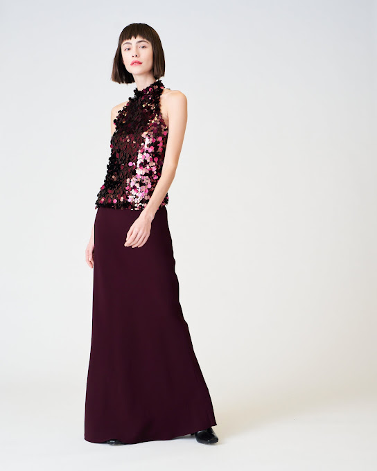 Suoli Top All'americana In Macro Paillettes Moda