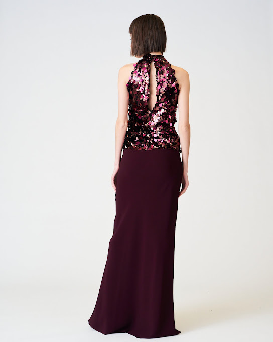 Suoli Top All'americana In Macro Paillettes Moda
