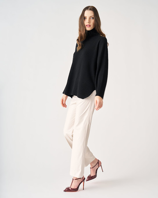 Suoli Maglia Over Collo Alto Hotsell