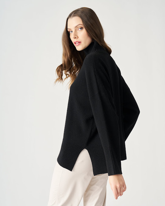 Suoli Maglia Over Collo Alto Hotsell