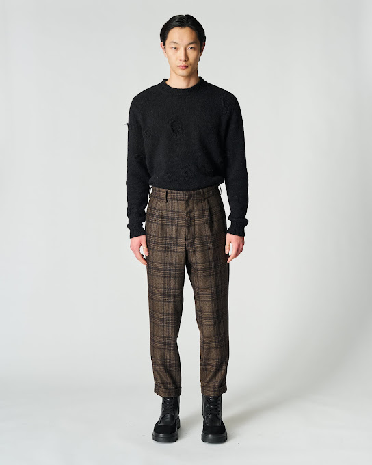 Suoli Pantalone Check Con Risvolto 2025